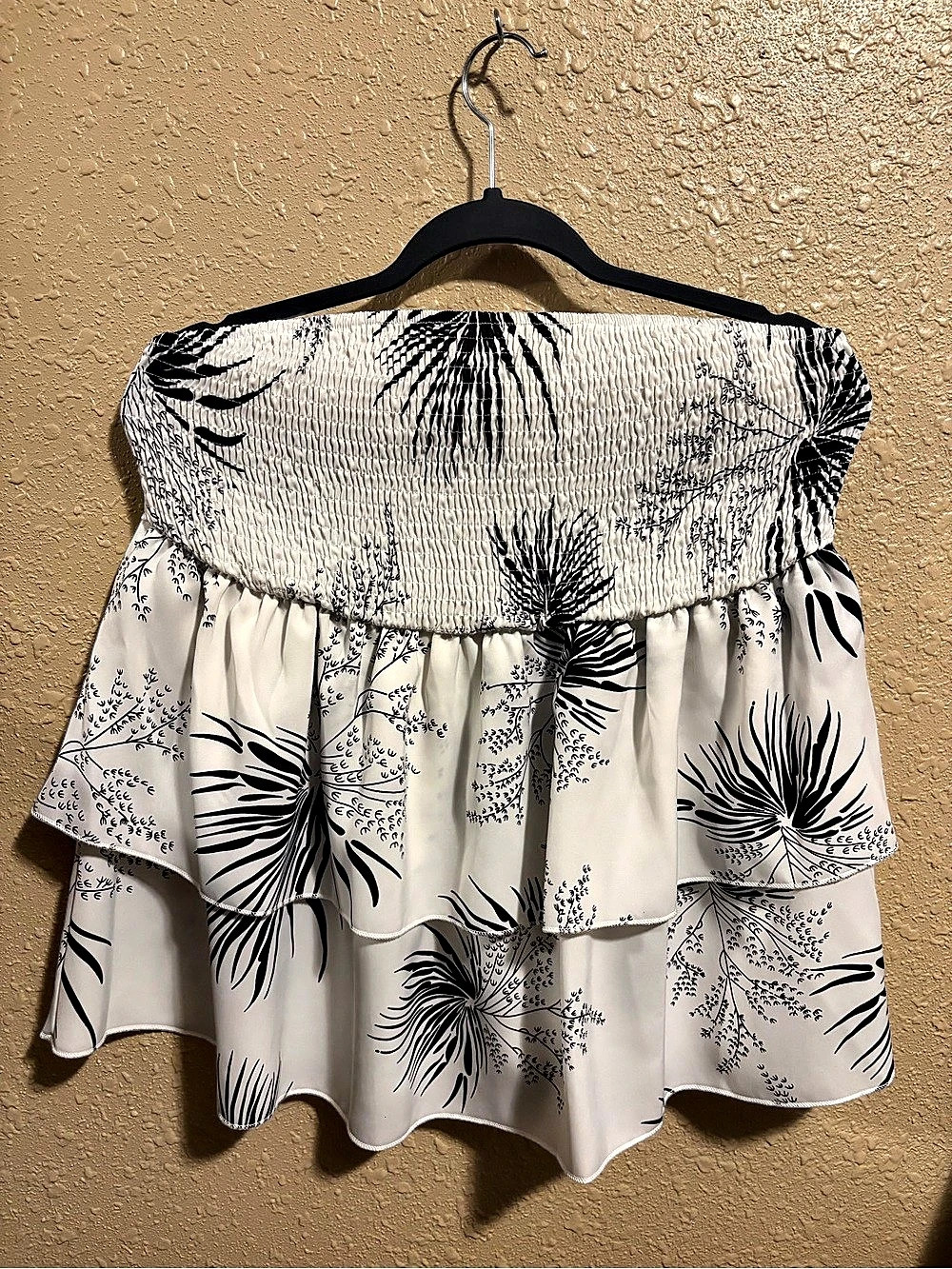 SHEIN Tube Top White & Black Size XL Like New